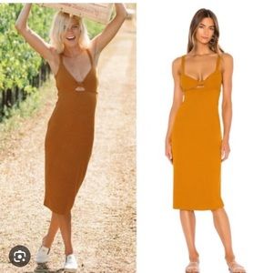 NWT L Space Kaia Dress sz L ribbed cut out
